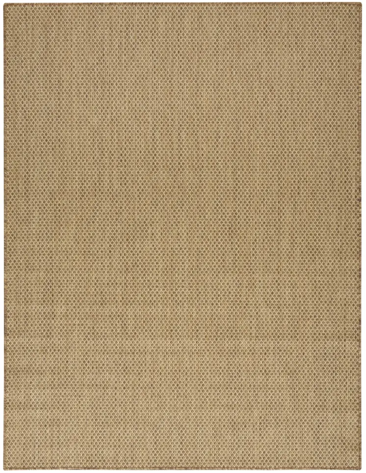 9' X 12' Tan Geometric Indoor Outdoor Area Rug