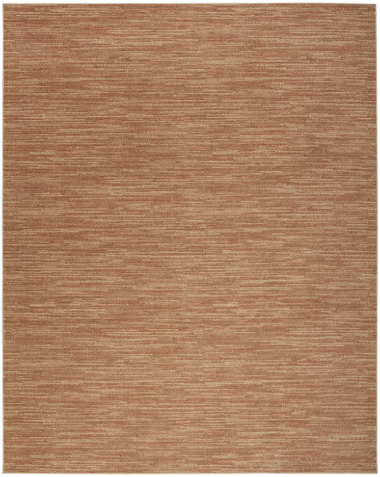 10' X 14' Rust Abstract Indoor Outdoor Area Rug