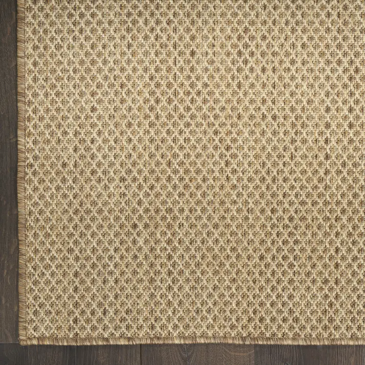 10' X 14' Tan Geometric Indoor Outdoor Area Rug