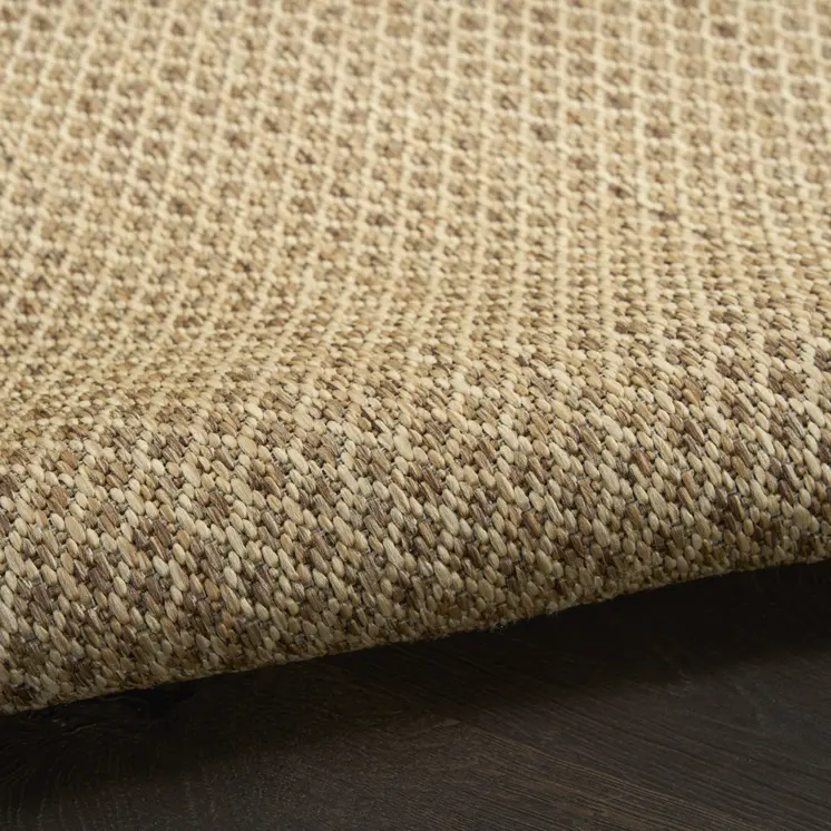 10' X 14' Tan Geometric Indoor Outdoor Area Rug