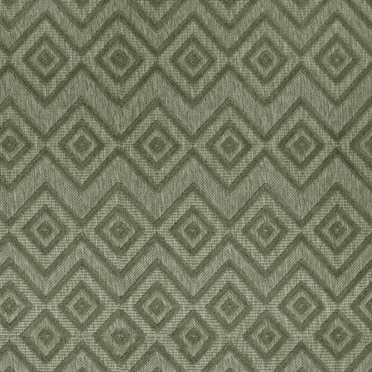 10' X 14' Green Geometric Indoor Outdoor Area Rug