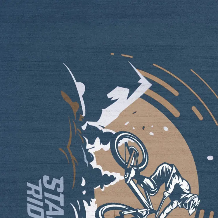 4' X 5' Blue Indoor Outdoor Area Rug