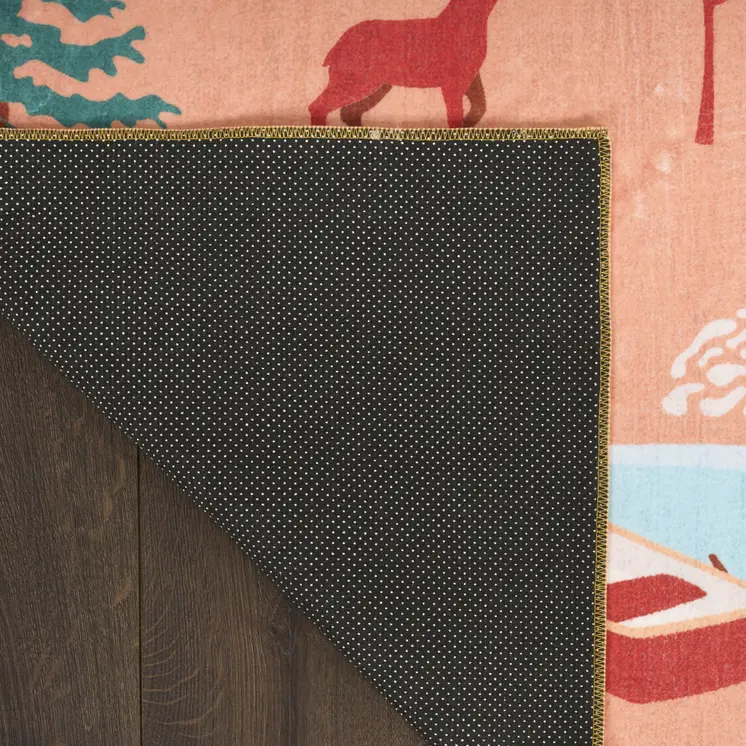 4' X 5' Orange Indoor Outdoor Area Rug