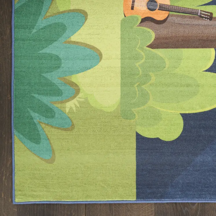 4' X 6' Navy Blue Indoor Outdoor Area Rug