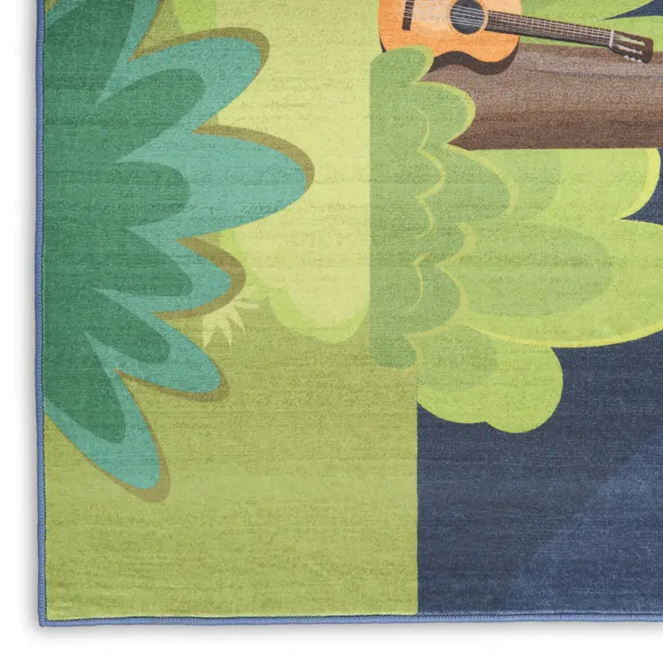 4' X 6' Navy Blue Indoor Outdoor Area Rug