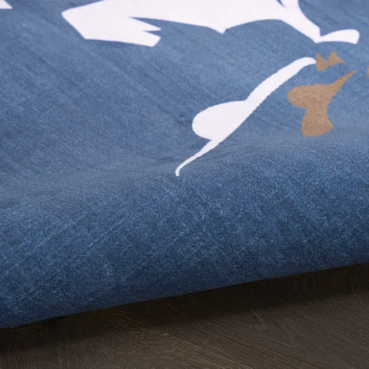 4' X 6' Blue Indoor Outdoor Area Rug