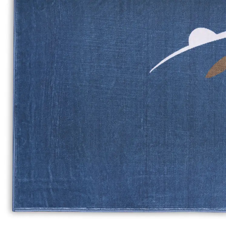 4' X 6' Blue Indoor Outdoor Area Rug