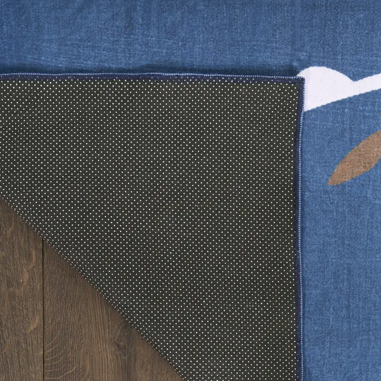 5' X 7' Blue Indoor Outdoor Area Rug