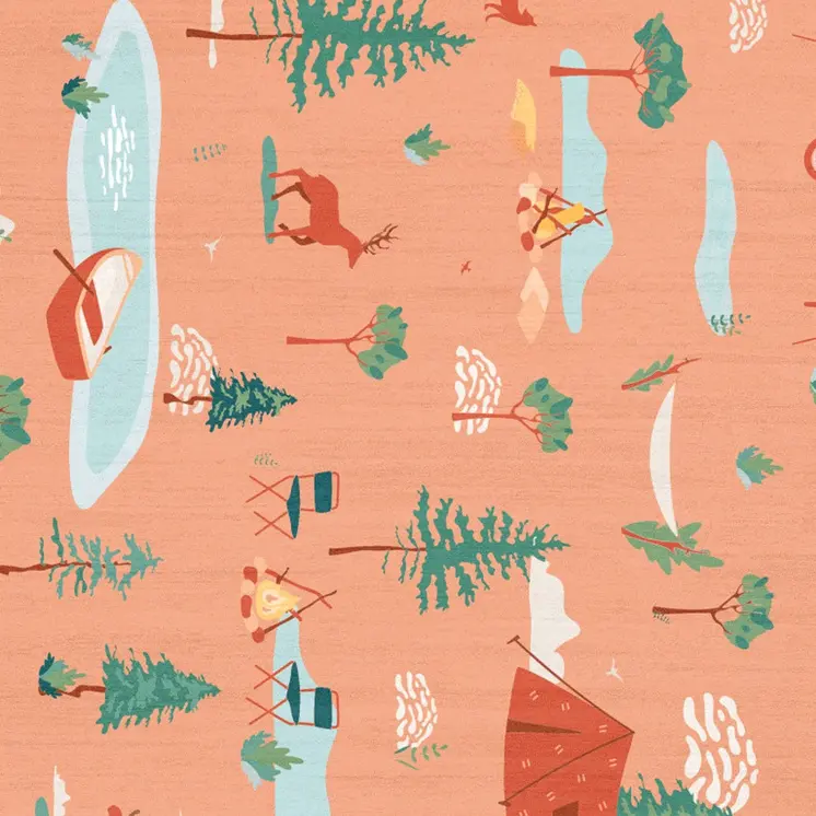 5' X 7' Orange Indoor Outdoor Area Rug