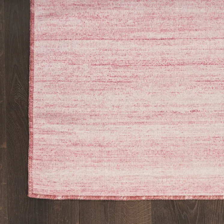 6' Pink Abstract Washable Runner Rug