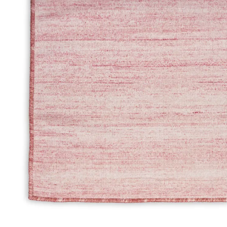 6' Pink Abstract Washable Runner Rug