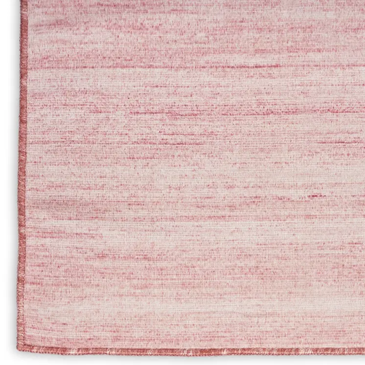 6' Pink Abstract Washable Runner Rug