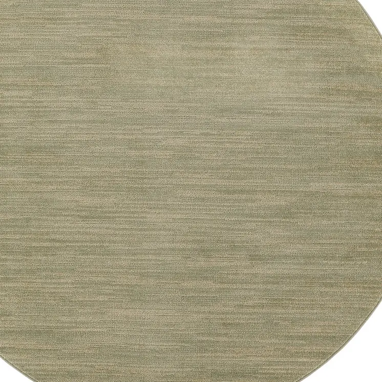 4' Green And Gold Round Abstract Indoor Outdoor Area Rug