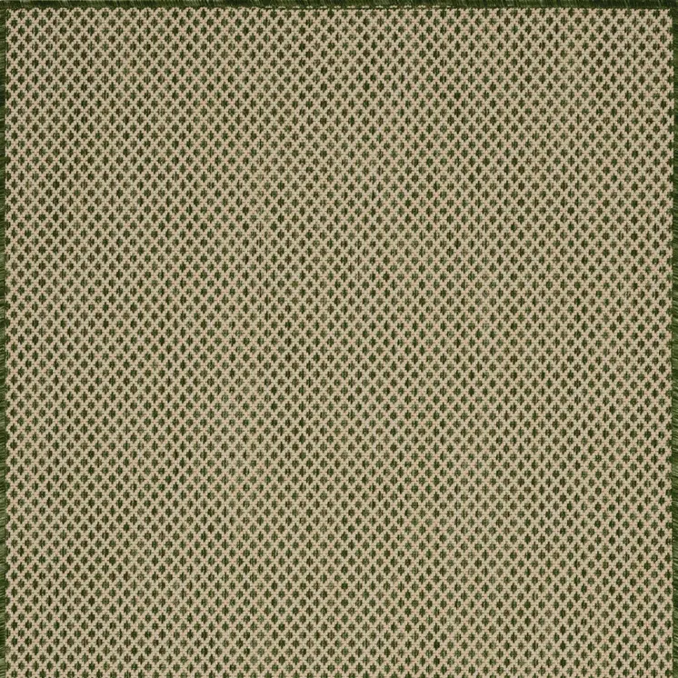 2' X 3' Green And Tan Geometric Indoor Outdoor Area Rug