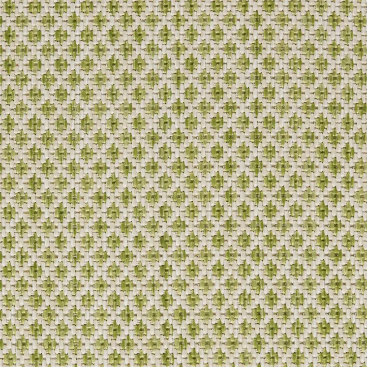 2' X 3' Ivory And Green Geometric Indoor Outdoor Area Rug