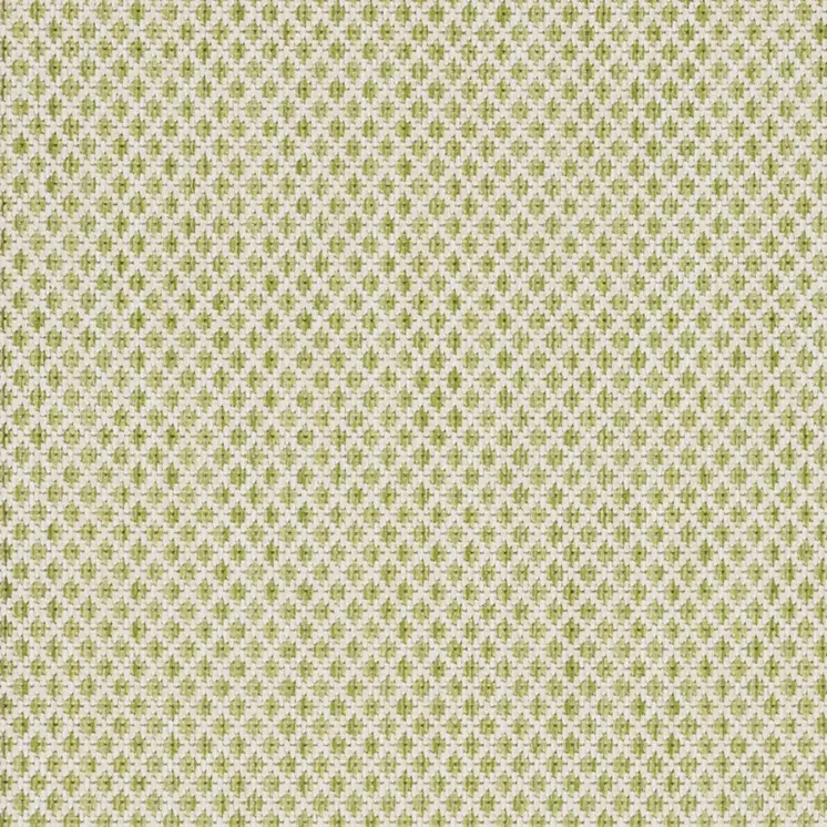 2' X 3' Ivory And Green Geometric Indoor Outdoor Area Rug