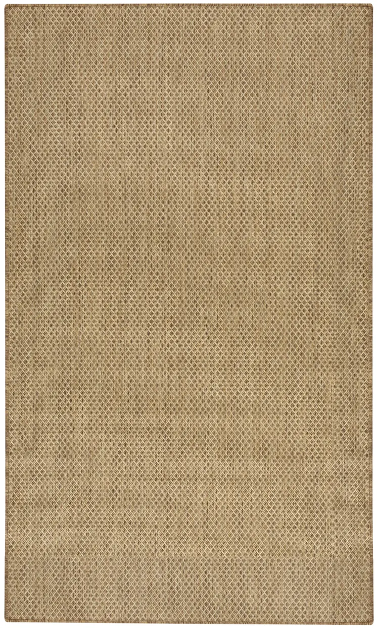 2' X 3' Natural And Tan Geometric Indoor Outdoor Area Rug