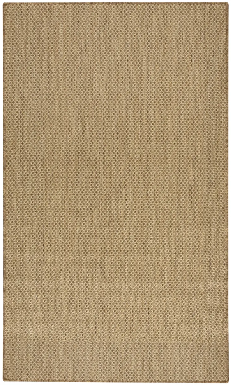 2' X 3' Natural And Tan Geometric Indoor Outdoor Area Rug