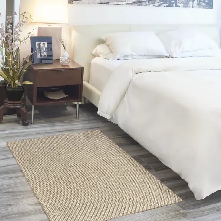 2' X 3' Natural And Ivory Geometric Indoor Outdoor Area Rug