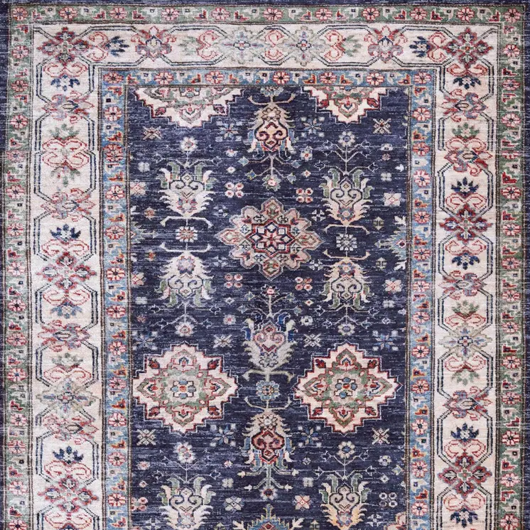 2' X 3' Blue Oriental Distressed Non Skid Area Rug