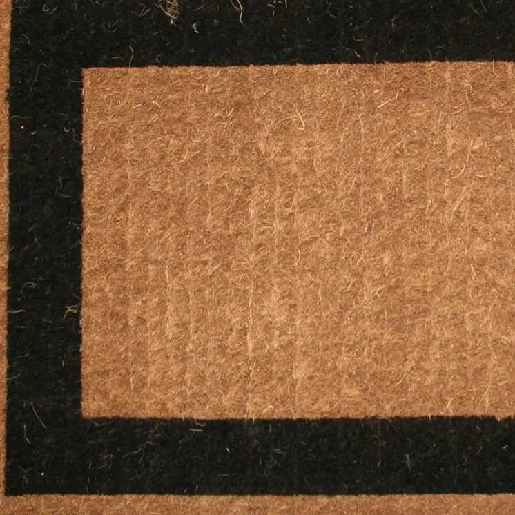 22" X 36" Brown and Black Coir Outdoor Door Mat