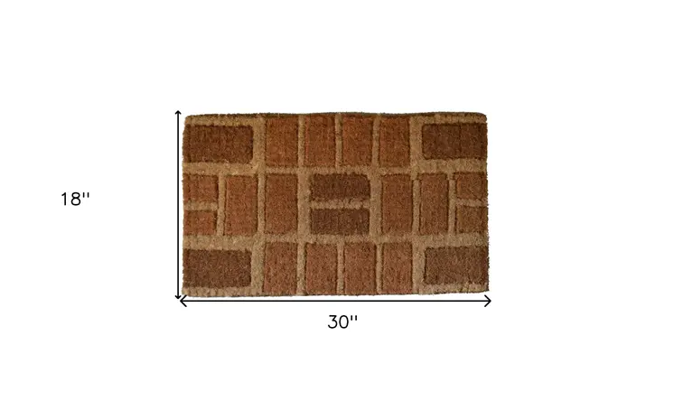 18" X 30" Brown Coir Outdoor Door Mat