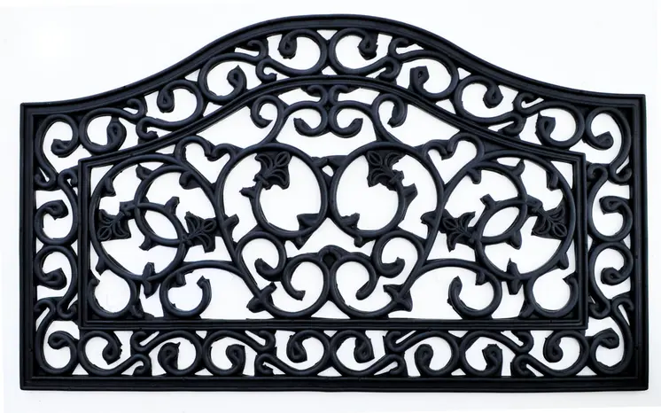 18" X 30" Black Rubber Outdoor Door Mat