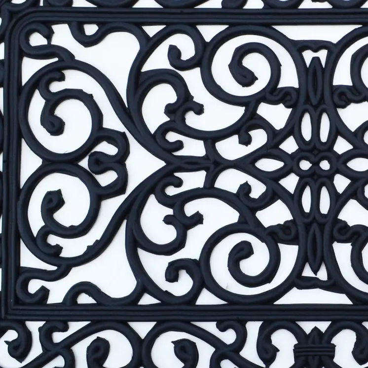 18" X 30" Black Rubber Outdoor Door Mat