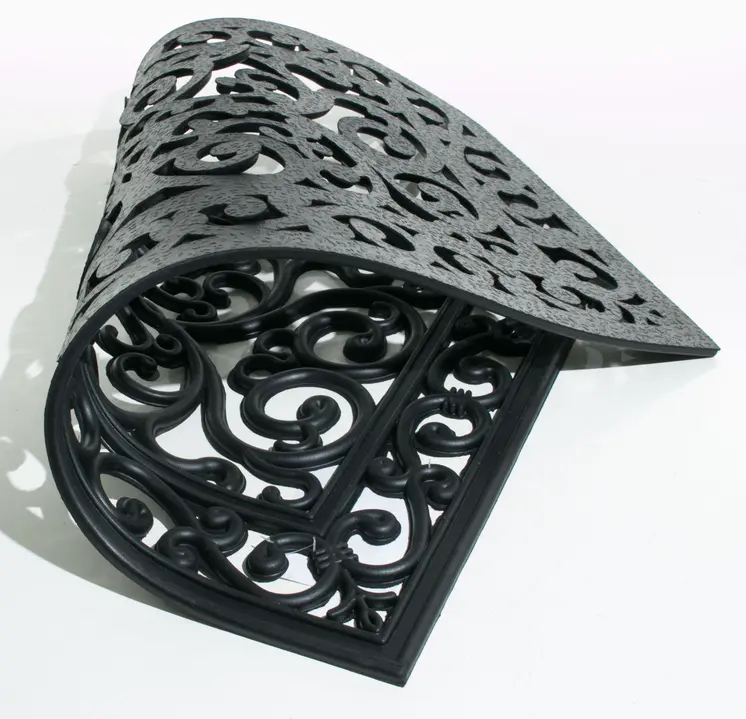 18" X 30" Black Rubber Outdoor Door Mat