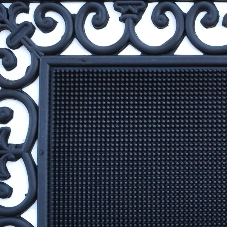 18" X 30" Black Rubber Outdoor Door Mat