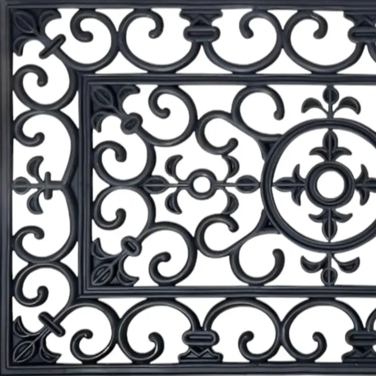 18" X 47" Black Rubber Outdoor Door Mat