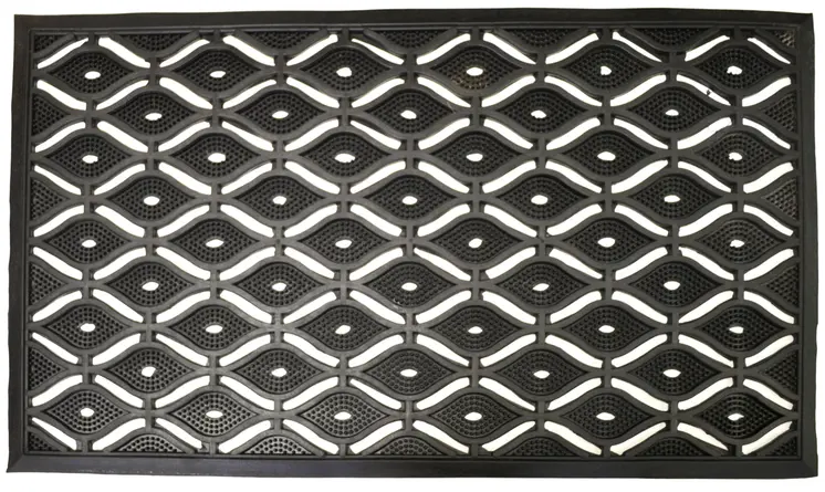 22" X 36" Black Rubber Outdoor Door Mat