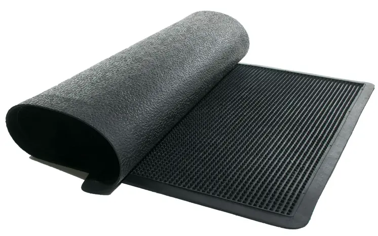18" X 30" Black Rubber Outdoor Door Mat