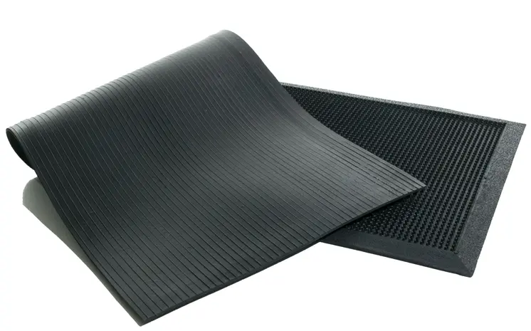18" X 47" Black Rubber Outdoor Door Mat