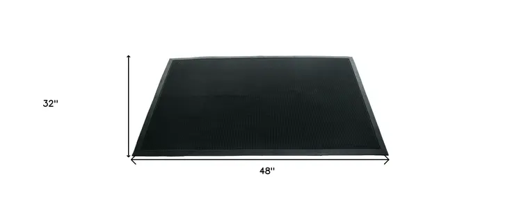 32" X 48" Black Rubber Outdoor Door Mat
