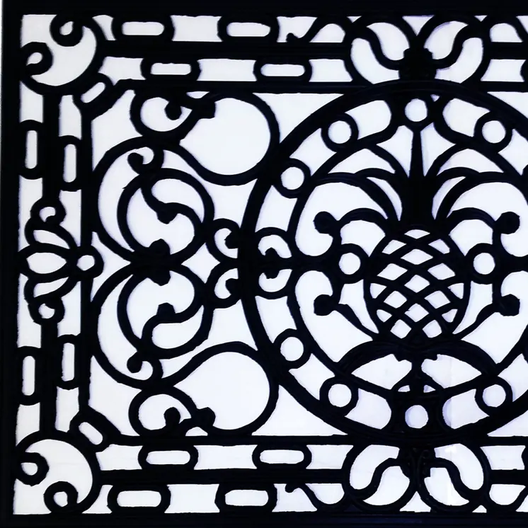 18" X 30" Black Rubber Pineapple Outdoor Door Mat
