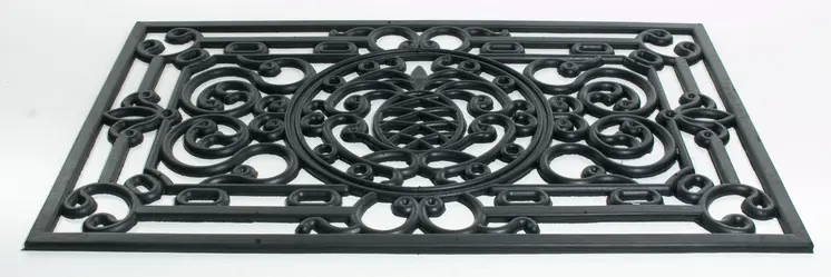 18" X 30" Black Rubber Pineapple Outdoor Door Mat