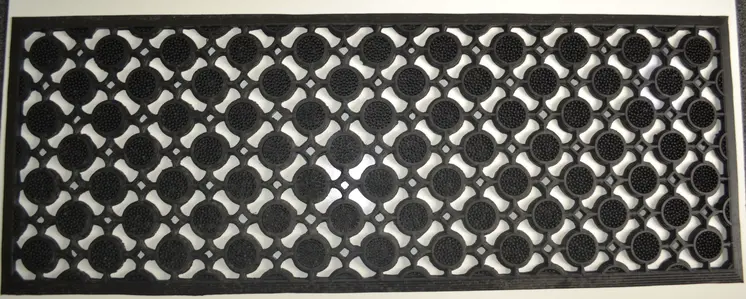 18" X 47" Black Rubber Outdoor Door Mat