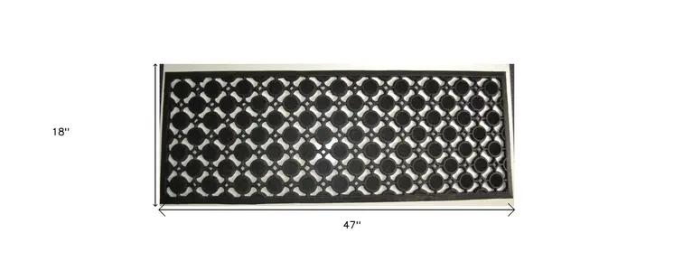 18" X 47" Black Rubber Outdoor Door Mat