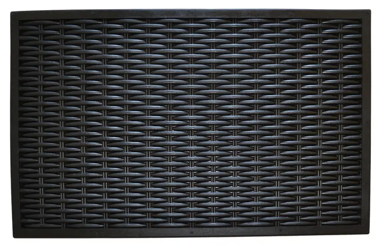 18" X 30" Black Rubber Outdoor Door Mat