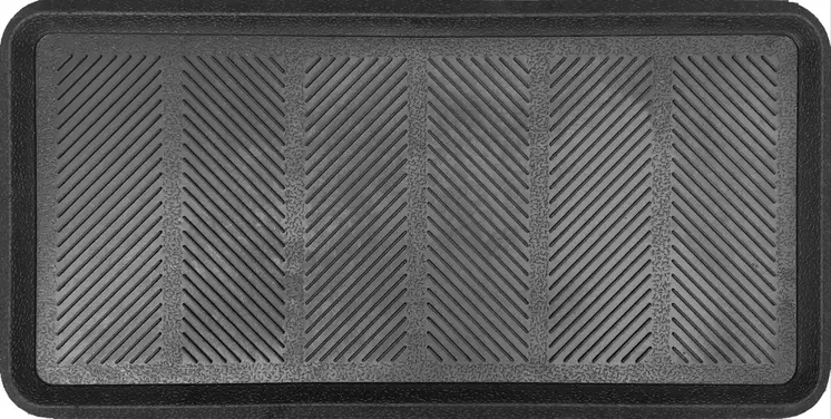16" X 32" Black Rubber Outdoor Boot Tray