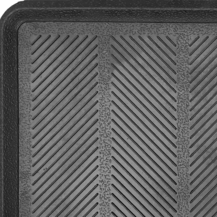 16" X 32" Black Rubber Outdoor Boot Tray