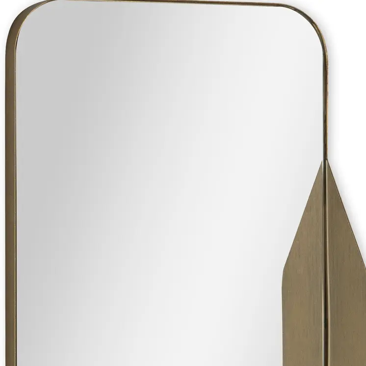 28" Bronze Metal Accent Mirror