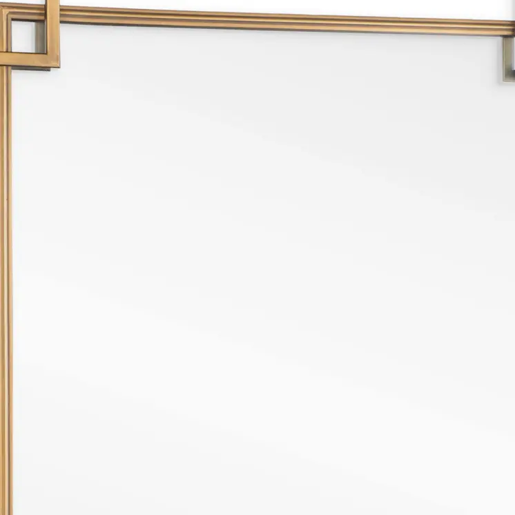 22" Gold Metal Square Accent Mirror