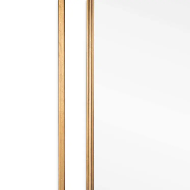 22" Gold Metal Square Accent Mirror