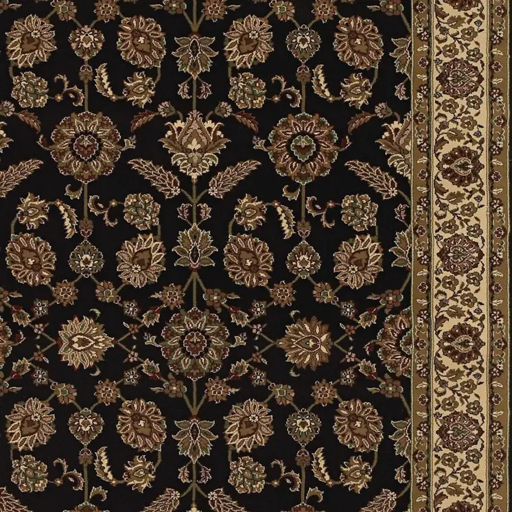 8' Brown And Ivory Oriental Square Rug