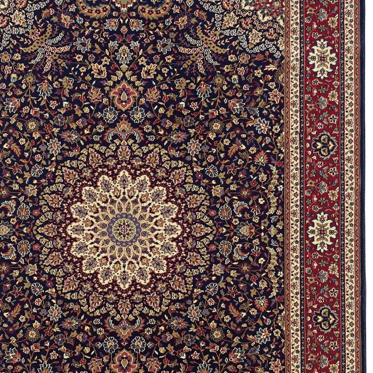 8' X 11' Blue And Red Oriental Area Rug