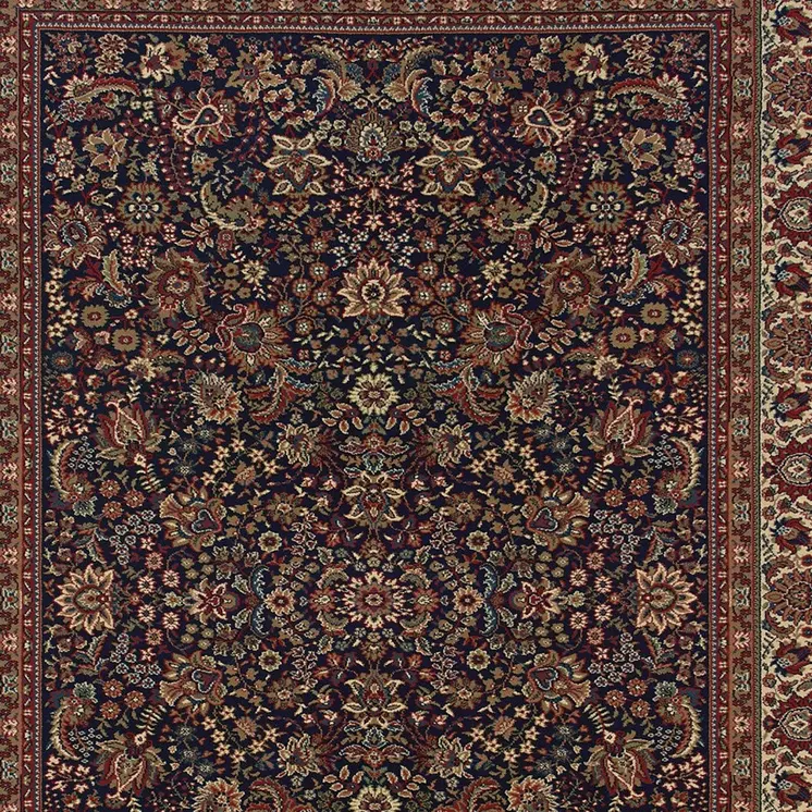 8' X 11' Blue And Red Oriental Area Rug