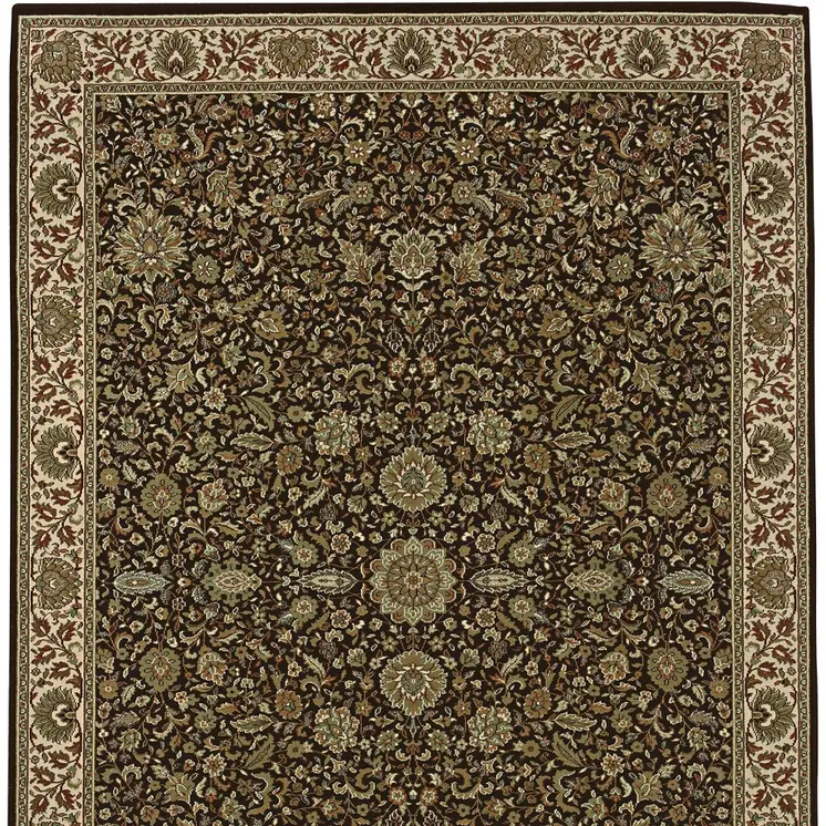 10' X 13' Brown Oriental Area Rug