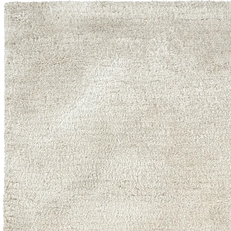 5' X 7' Ivory Shag Hand Tufted Area Rug